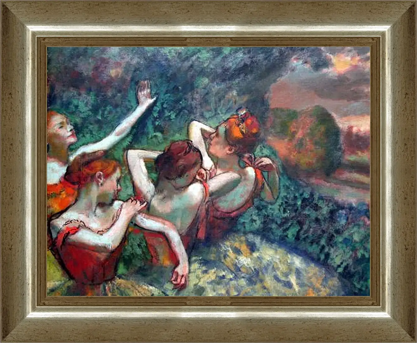 Картина в раме - Four Dancers. Эдгар Дега