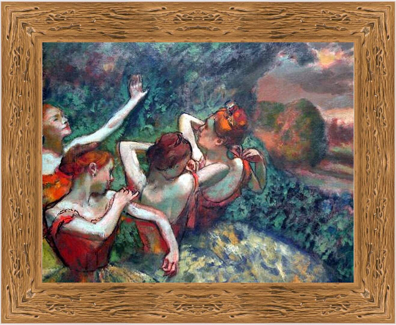 Картина в раме - Four Dancers. Эдгар Дега