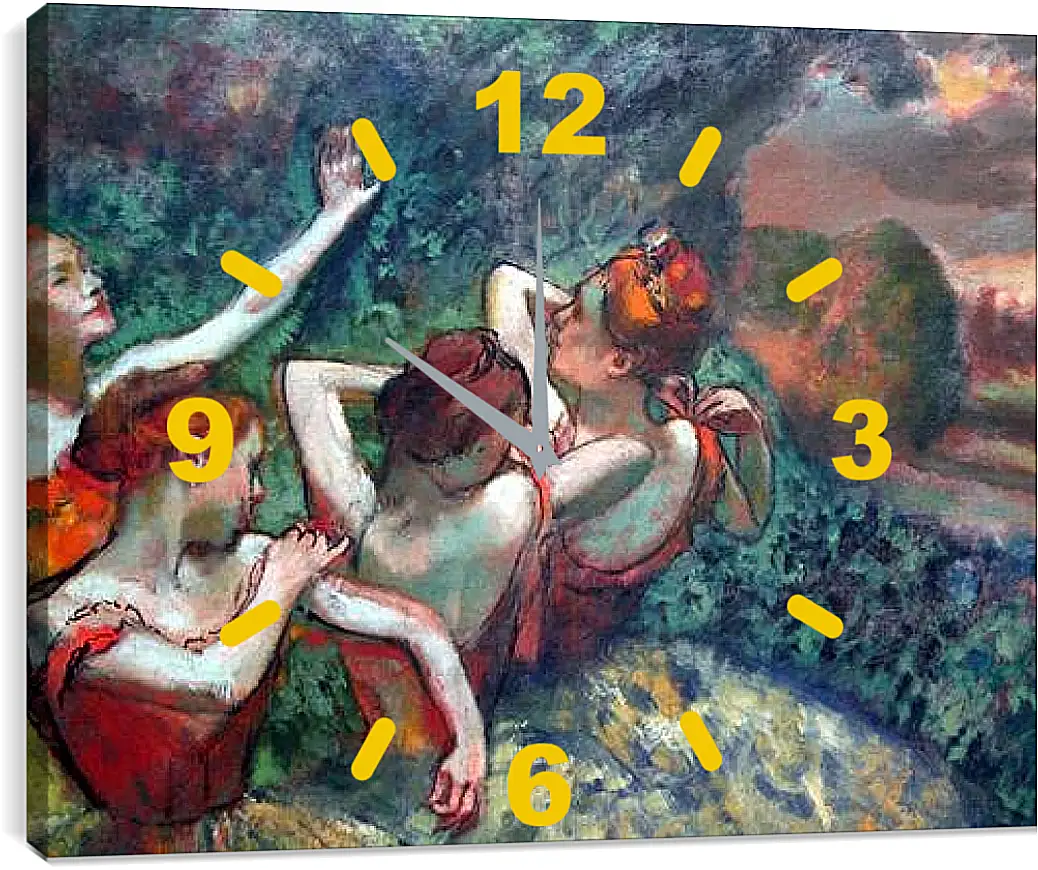 Часы картина - Four Dancers. Эдгар Дега