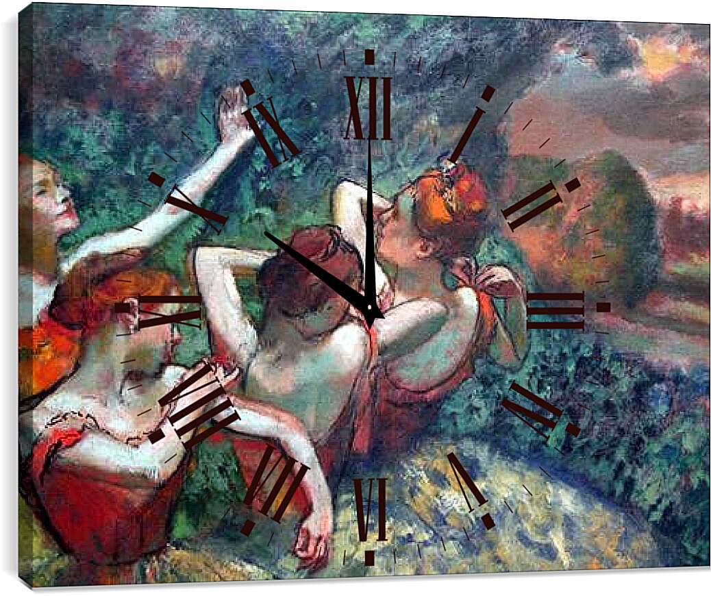 Часы картина - Four Dancers. Эдгар Дега