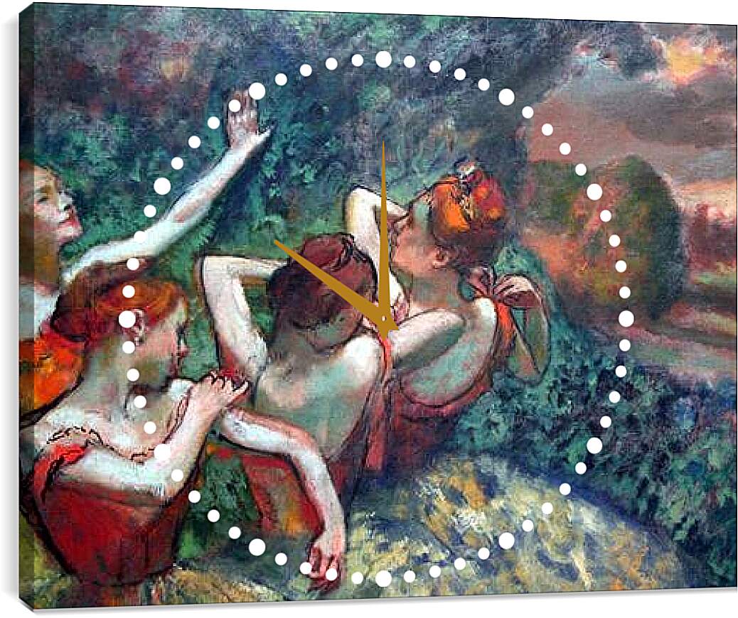 Часы картина - Four Dancers. Эдгар Дега