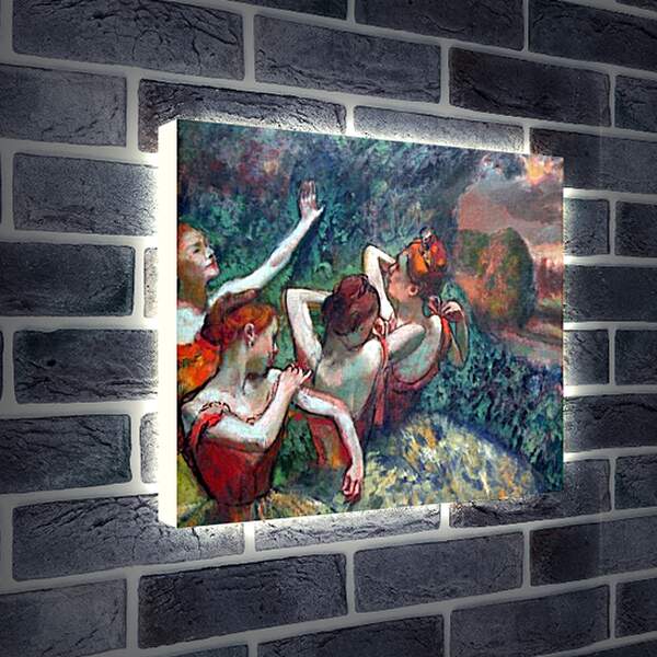 Лайтбокс световая панель - Four Dancers. Эдгар Дега