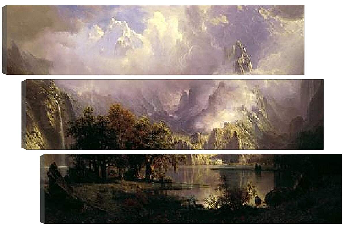 Модульная картина - Rocky Mountain Landscape. Альберт Бирштадт