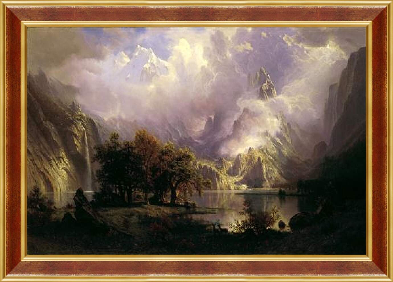Картина в раме - Rocky Mountain Landscape. Альберт Бирштадт