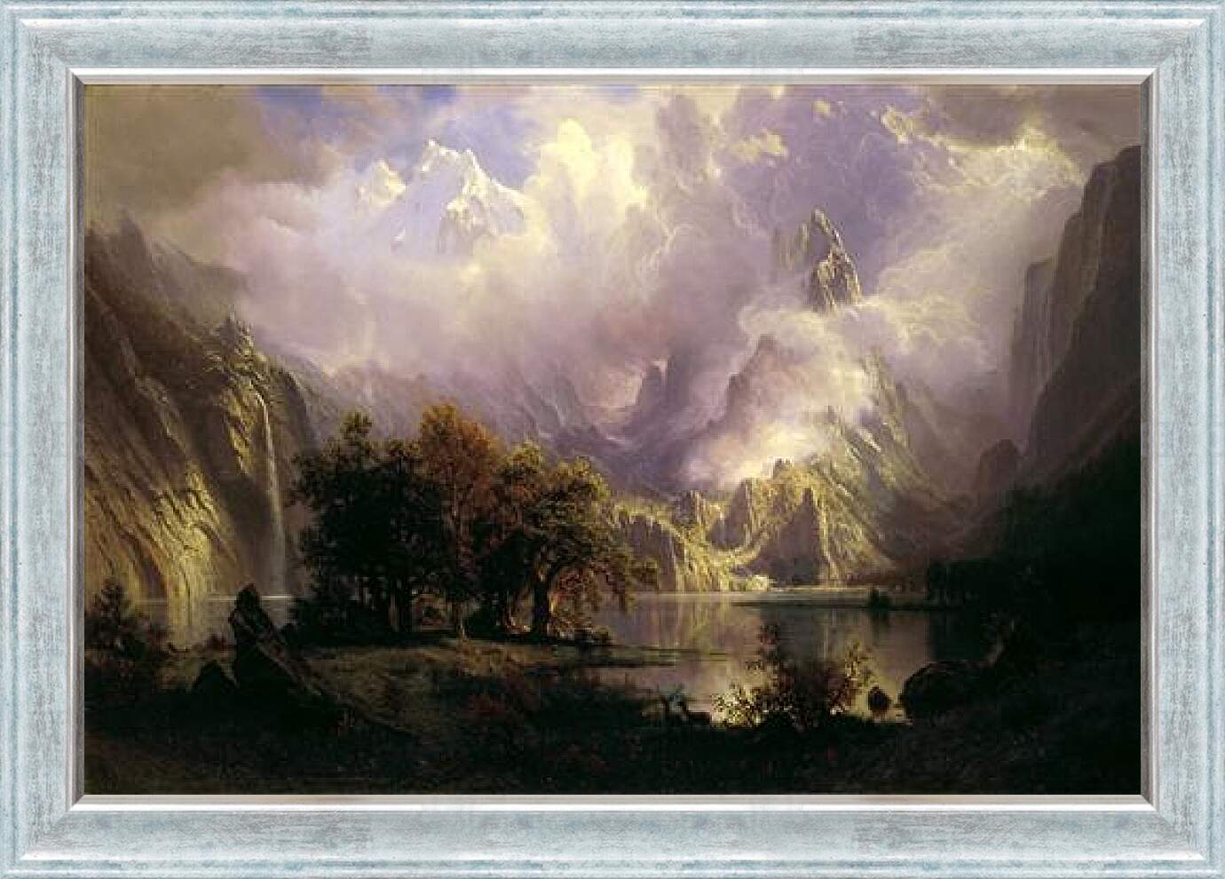 Картина в раме - Rocky Mountain Landscape. Альберт Бирштадт