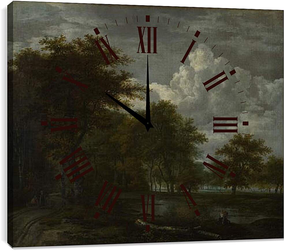 Часы картина - The Skirts of a Forest. Якоб ван Рейсдал