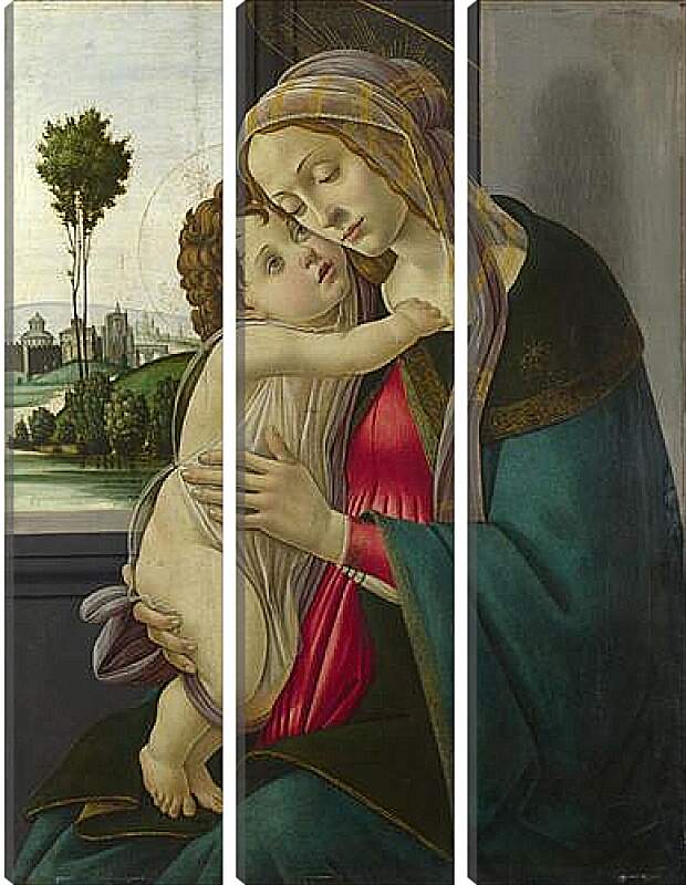 Модульная картина - The Virgin and Child. Сандро Боттичелли