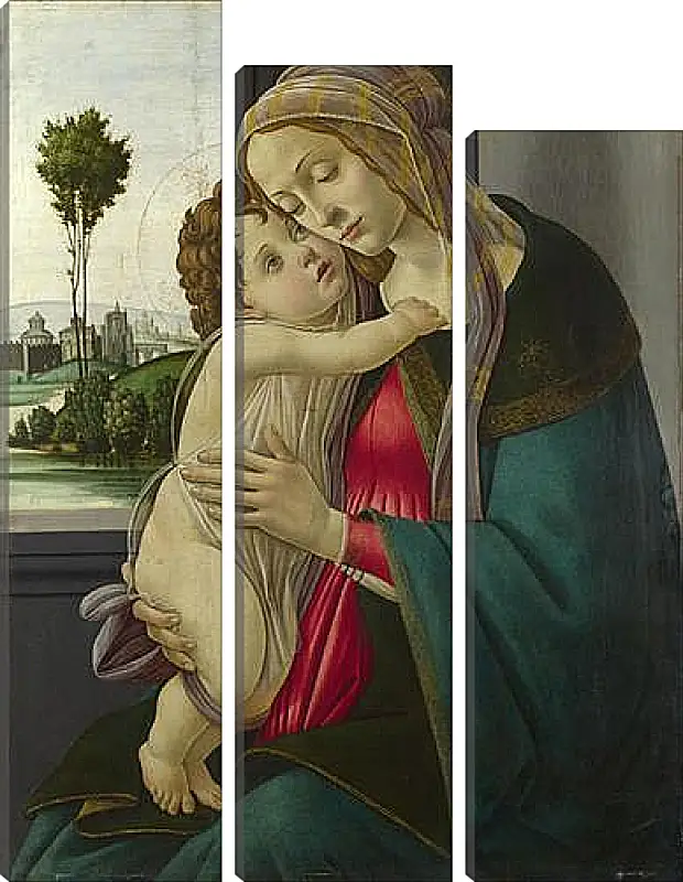 Модульная картина - The Virgin and Child. Сандро Боттичелли