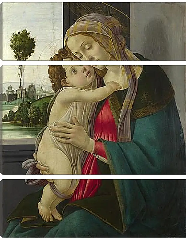 Модульная картина - The Virgin and Child. Сандро Боттичелли