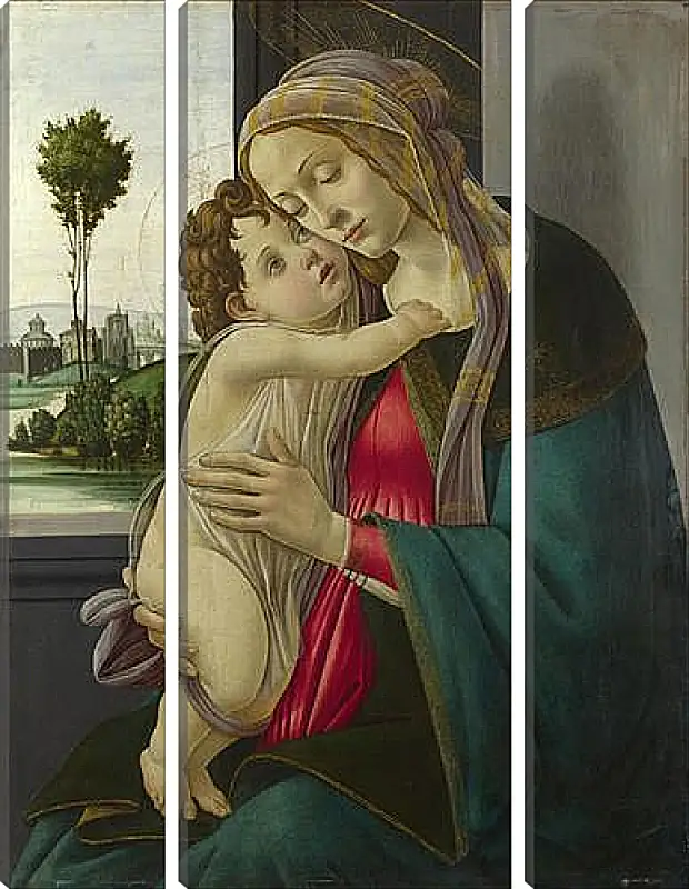 Модульная картина - The Virgin and Child. Сандро Боттичелли