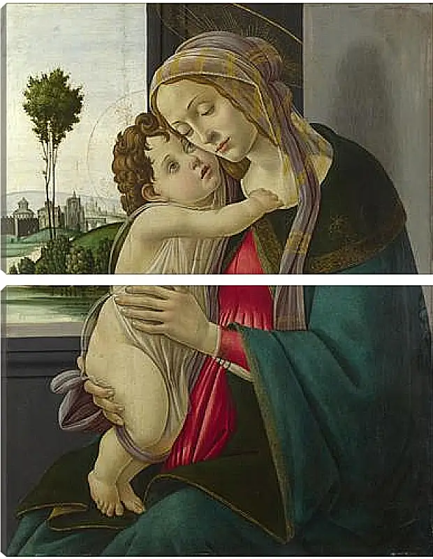 Модульная картина - The Virgin and Child. Сандро Боттичелли