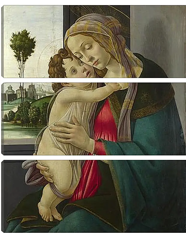 Модульная картина - The Virgin and Child. Сандро Боттичелли