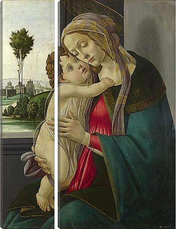 Модульная картина - The Virgin and Child. Сандро Боттичелли