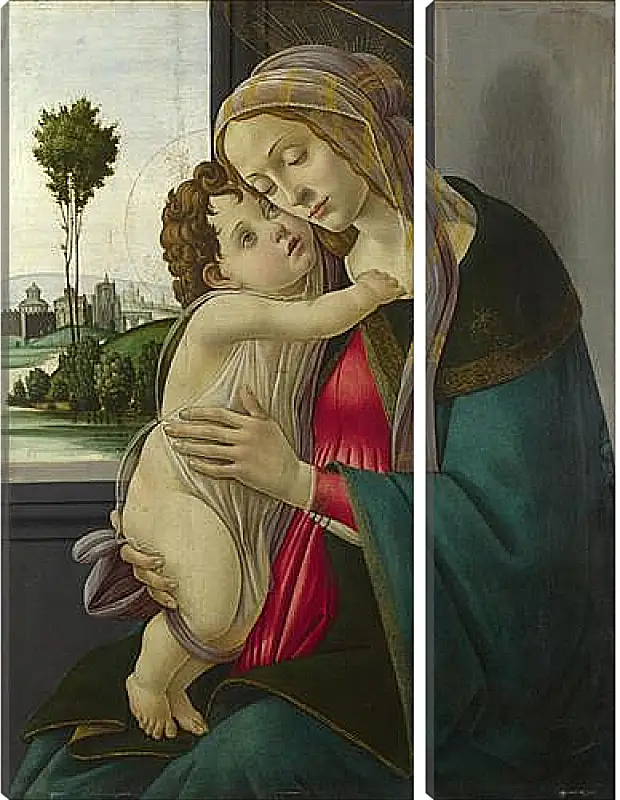 Модульная картина - The Virgin and Child. Сандро Боттичелли