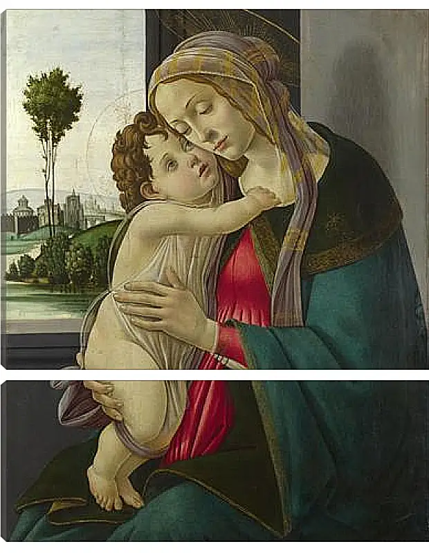 Модульная картина - The Virgin and Child. Сандро Боттичелли