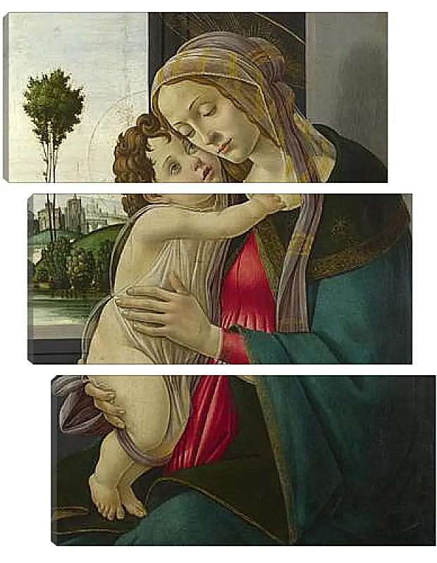 Модульная картина - The Virgin and Child. Сандро Боттичелли