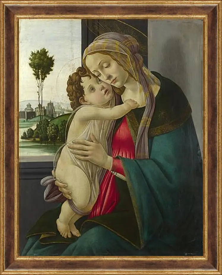 Картина в раме - The Virgin and Child. Сандро Боттичелли