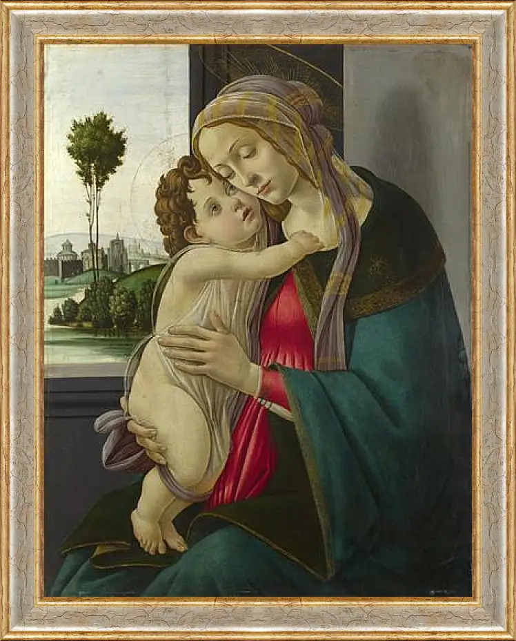 Картина в раме - The Virgin and Child. Сандро Боттичелли