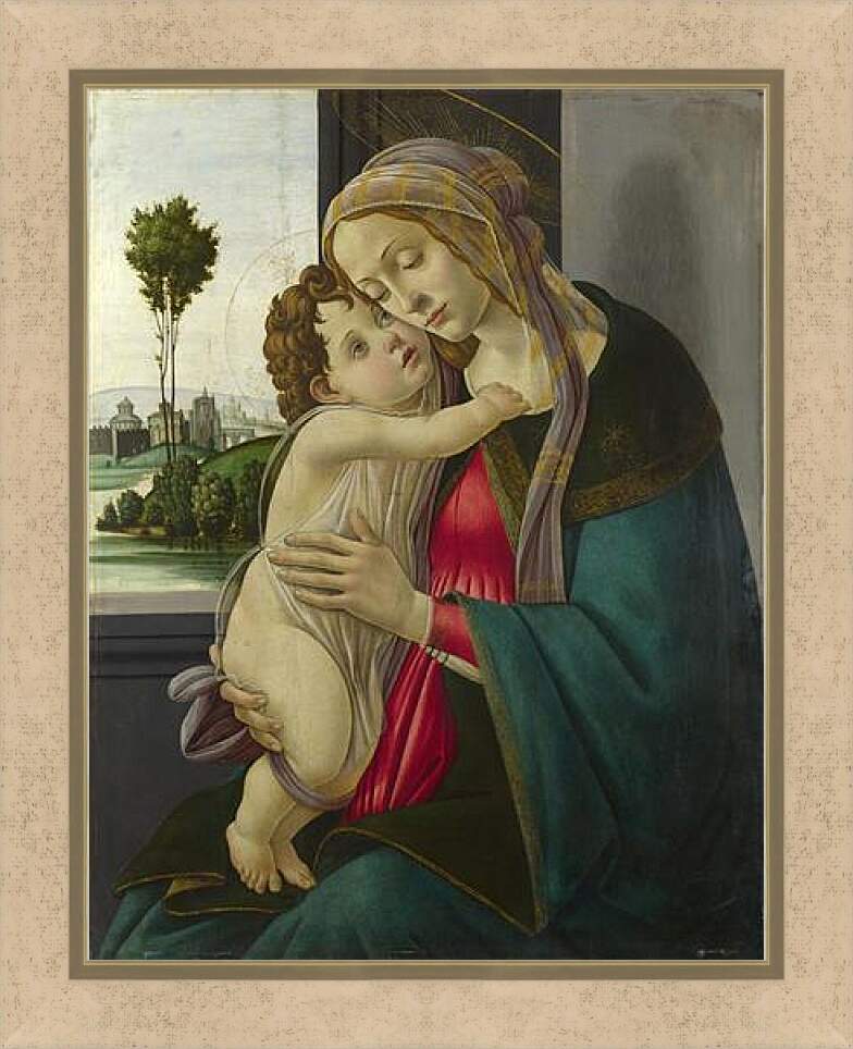 Картина в раме - The Virgin and Child. Сандро Боттичелли