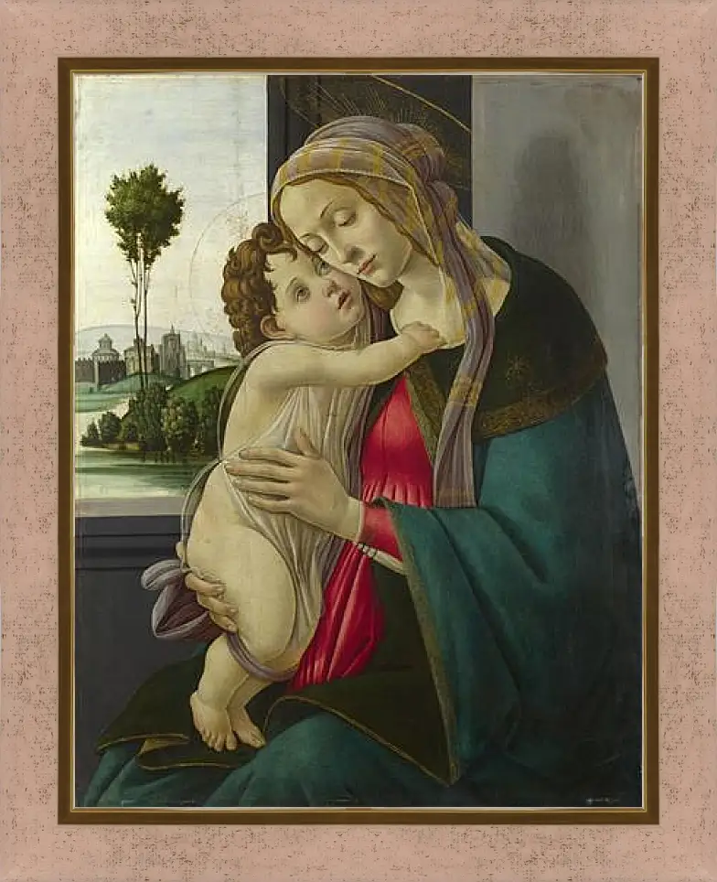 Картина в раме - The Virgin and Child. Сандро Боттичелли