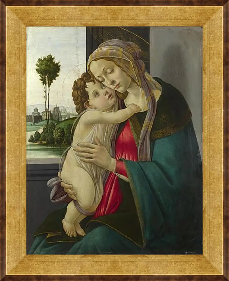 Картина в раме - The Virgin and Child. Сандро Боттичелли