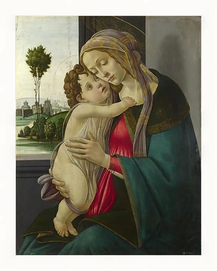 Картина в раме - The Virgin and Child. Сандро Боттичелли