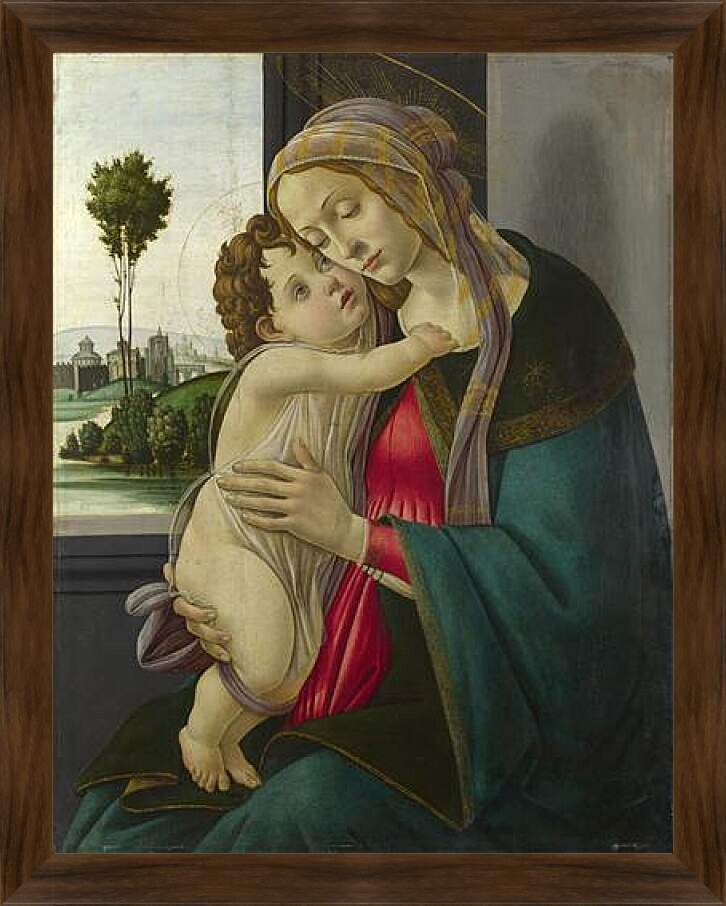 Картина в раме - The Virgin and Child. Сандро Боттичелли