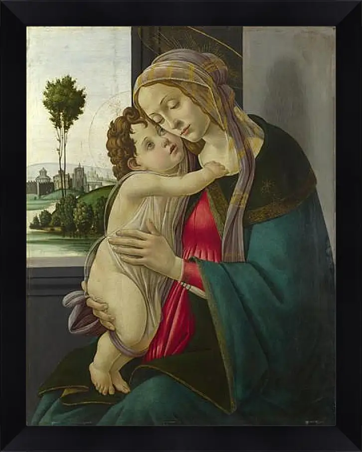 Картина в раме - The Virgin and Child. Сандро Боттичелли