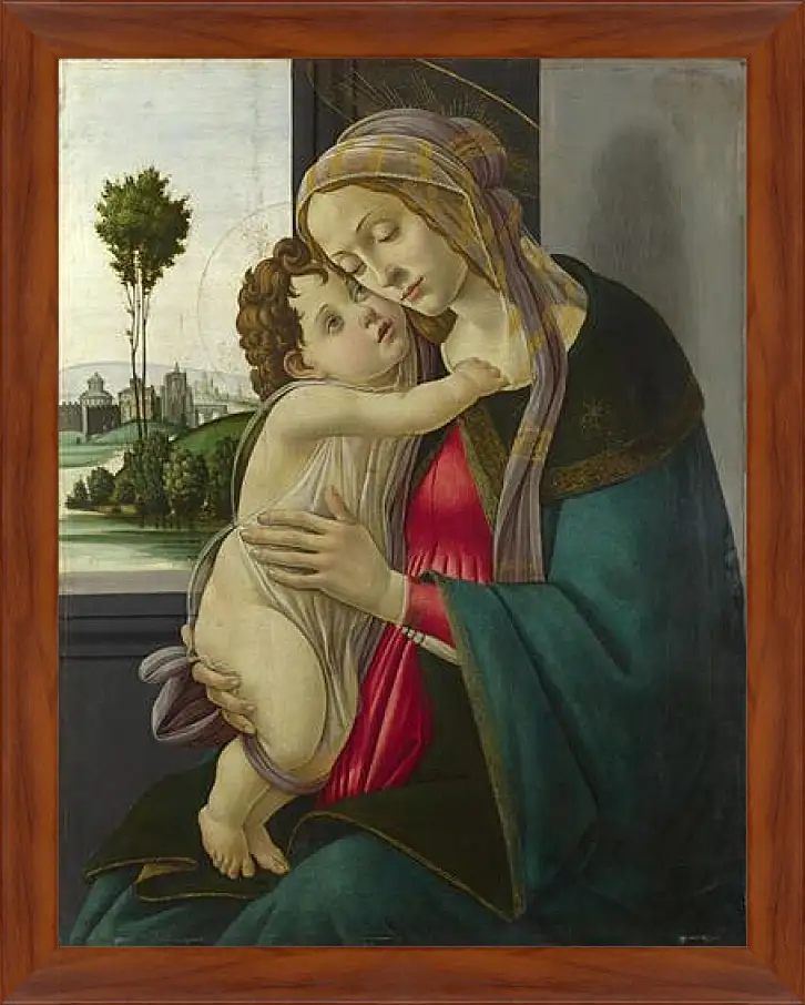 Картина в раме - The Virgin and Child. Сандро Боттичелли