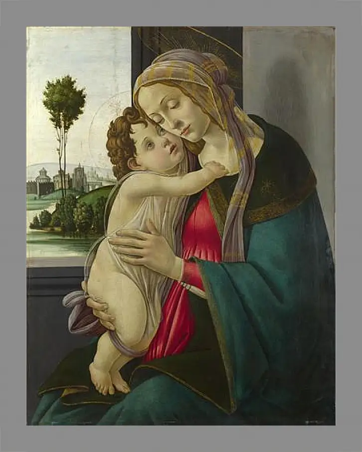 Картина в раме - The Virgin and Child. Сандро Боттичелли