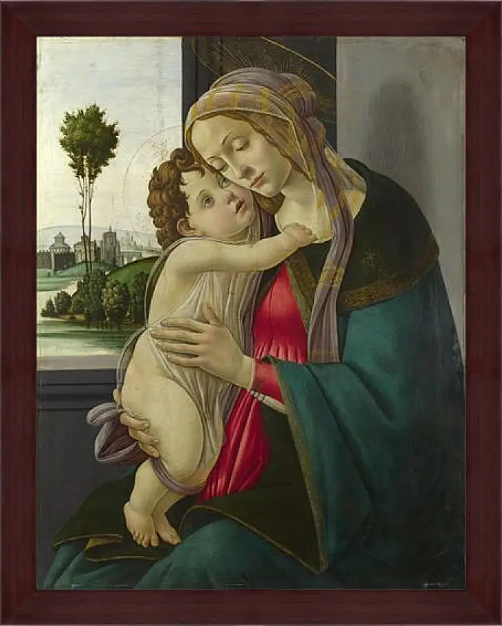 Картина в раме - The Virgin and Child. Сандро Боттичелли