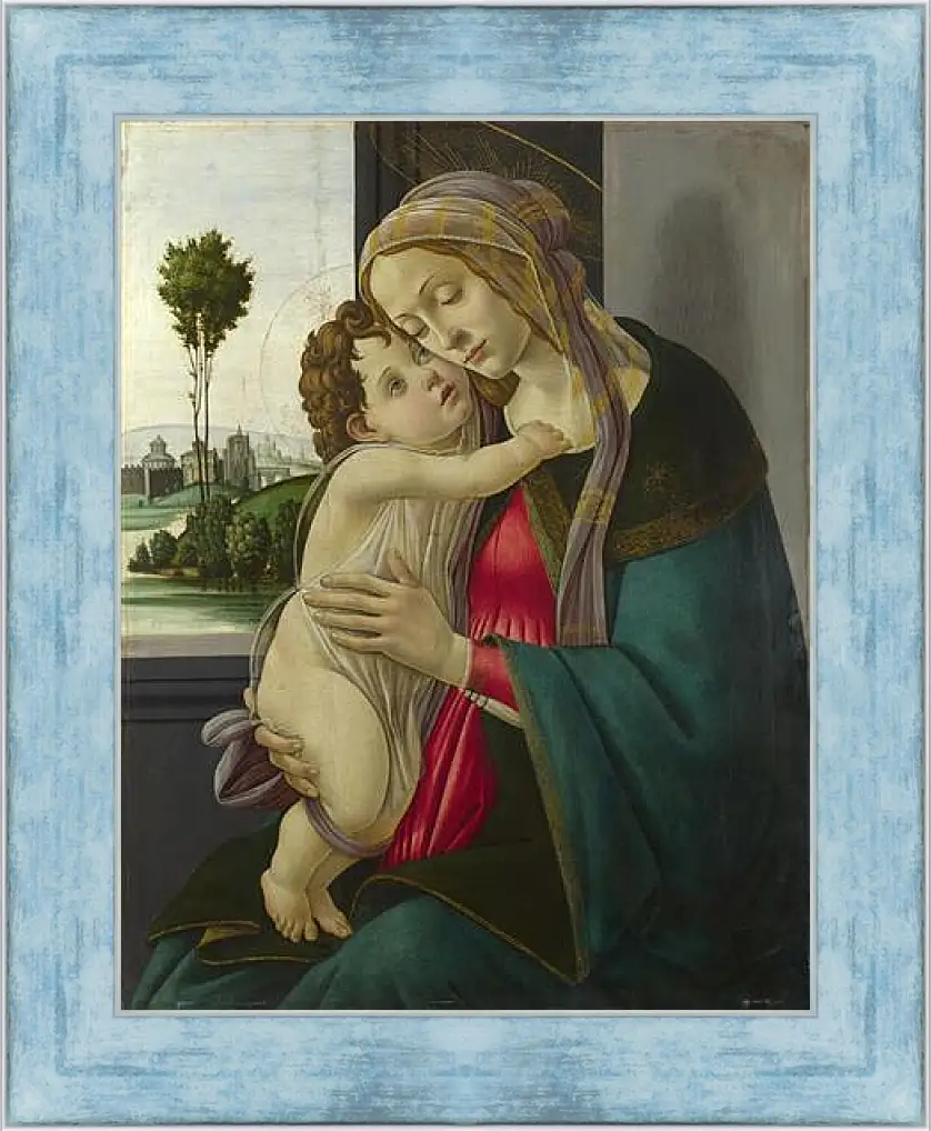 Картина в раме - The Virgin and Child. Сандро Боттичелли