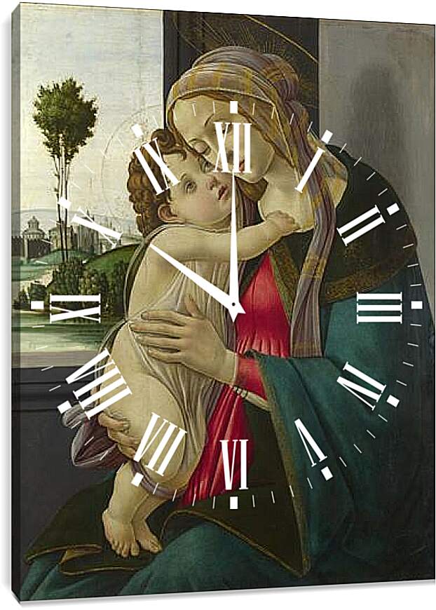 Часы картина - The Virgin and Child. Сандро Боттичелли