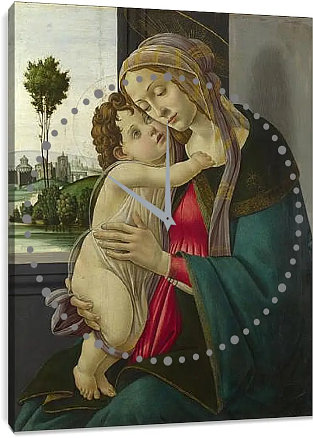 Часы картина - The Virgin and Child. Сандро Боттичелли