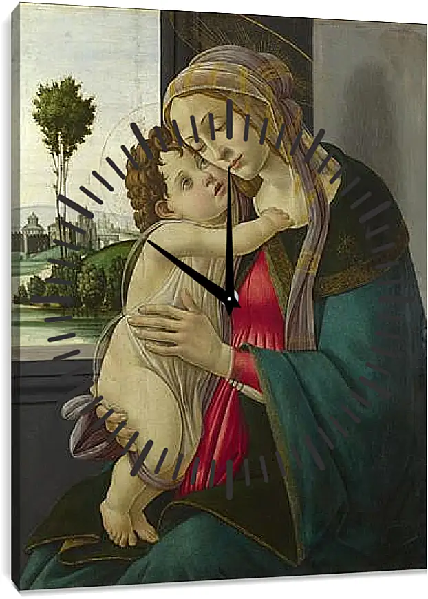 Часы картина - The Virgin and Child. Сандро Боттичелли