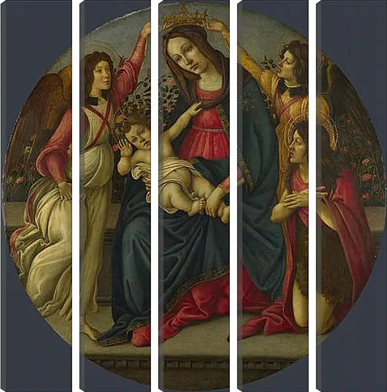 Модульная картина - The Virgin and Child with Saint John and Two Angels. Сандро Боттичелли