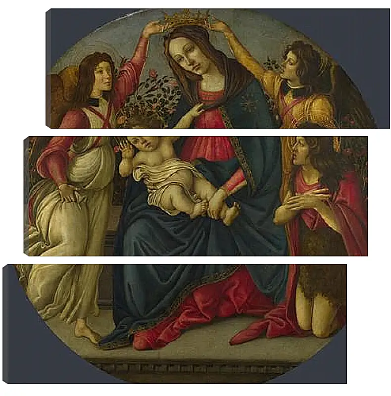 Модульная картина - The Virgin and Child with Saint John and Two Angels. Сандро Боттичелли