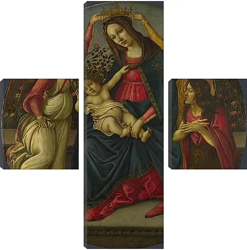 Модульная картина - The Virgin and Child with Saint John and Two Angels. Сандро Боттичелли