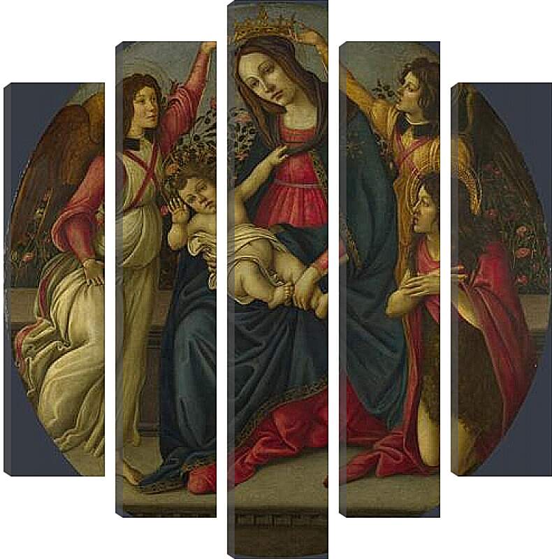 Модульная картина - The Virgin and Child with Saint John and Two Angels. Сандро Боттичелли