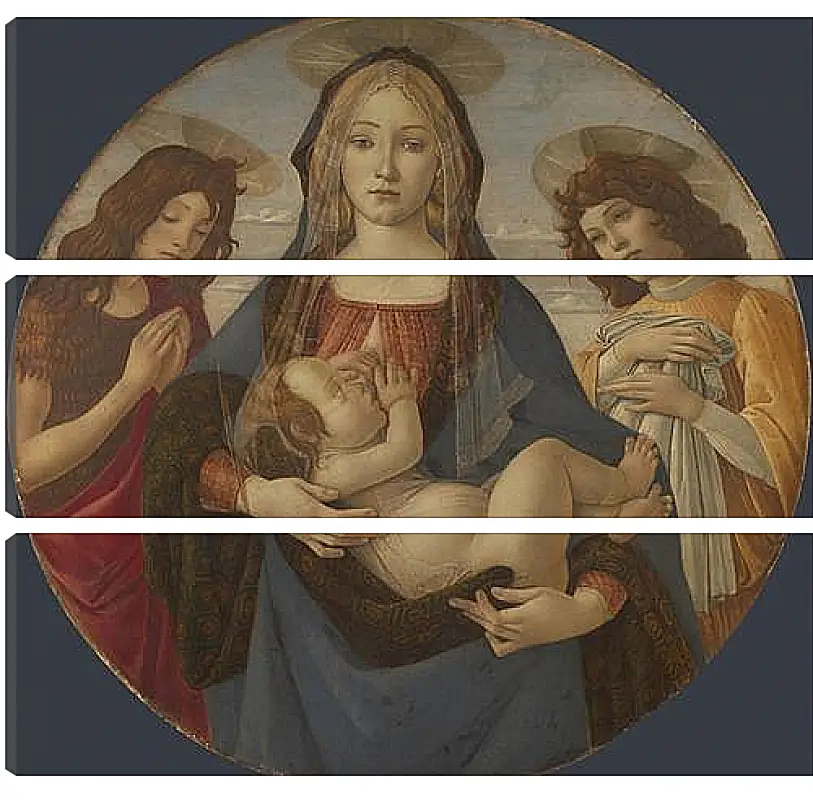 Модульная картина - The Virgin and Child with Saint John and an Angel. Сандро Боттичелли