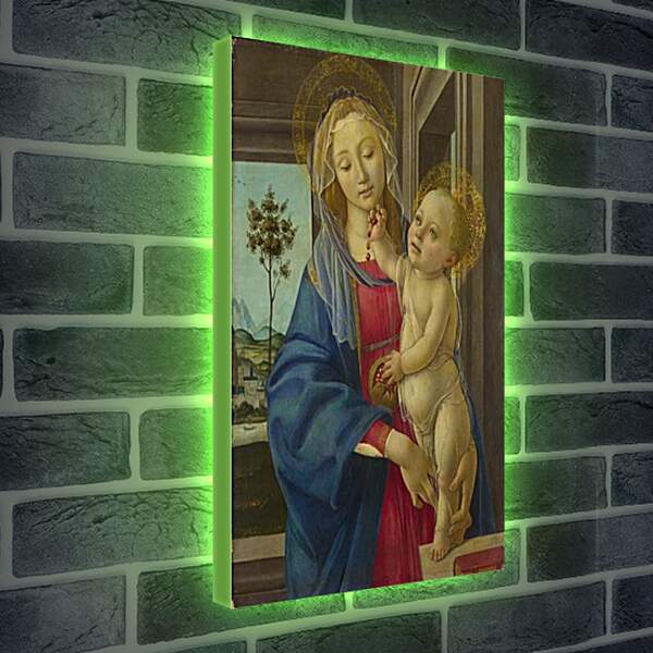 Лайтбокс световая панель - The Virgin and Child with a Pomegranate. Сандро Боттичелли