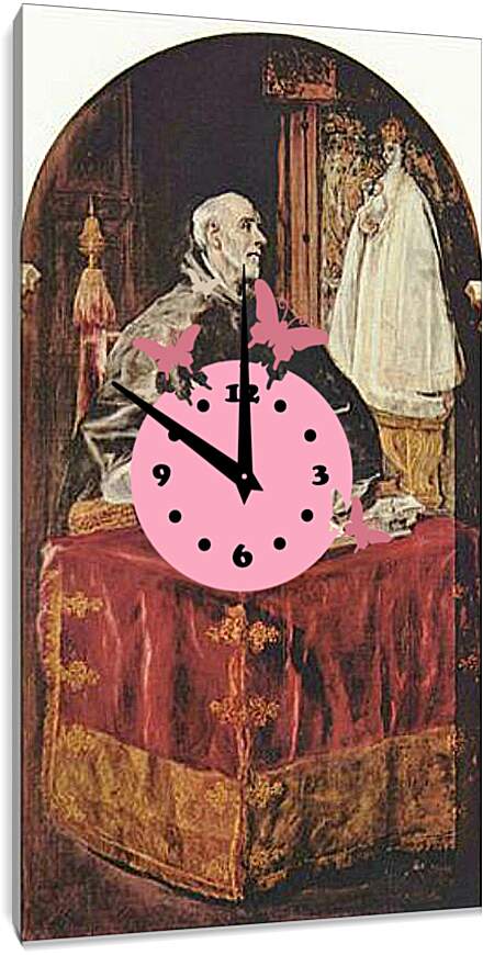 Часы картина - Vision des Hl. Ildefonso. Эль Греко