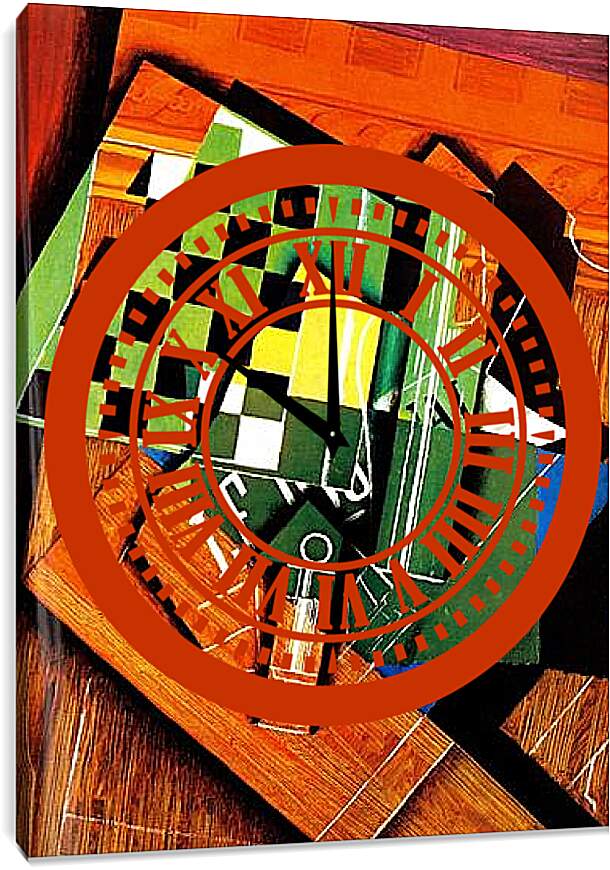 Часы картина - Sachovnice. Хуан Грис