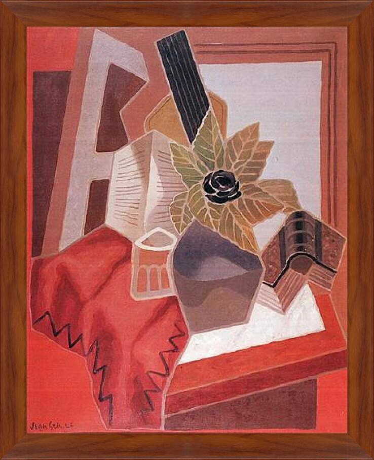 Картина в раме - Flower on a Table. Хуан Грис