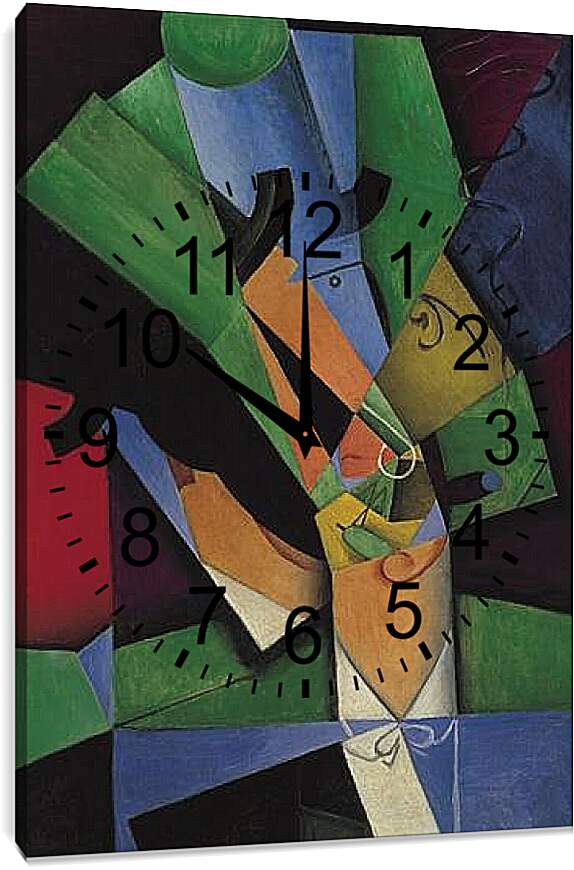 Часы картина - El fumador (Frank Haviland) Хуан Грис