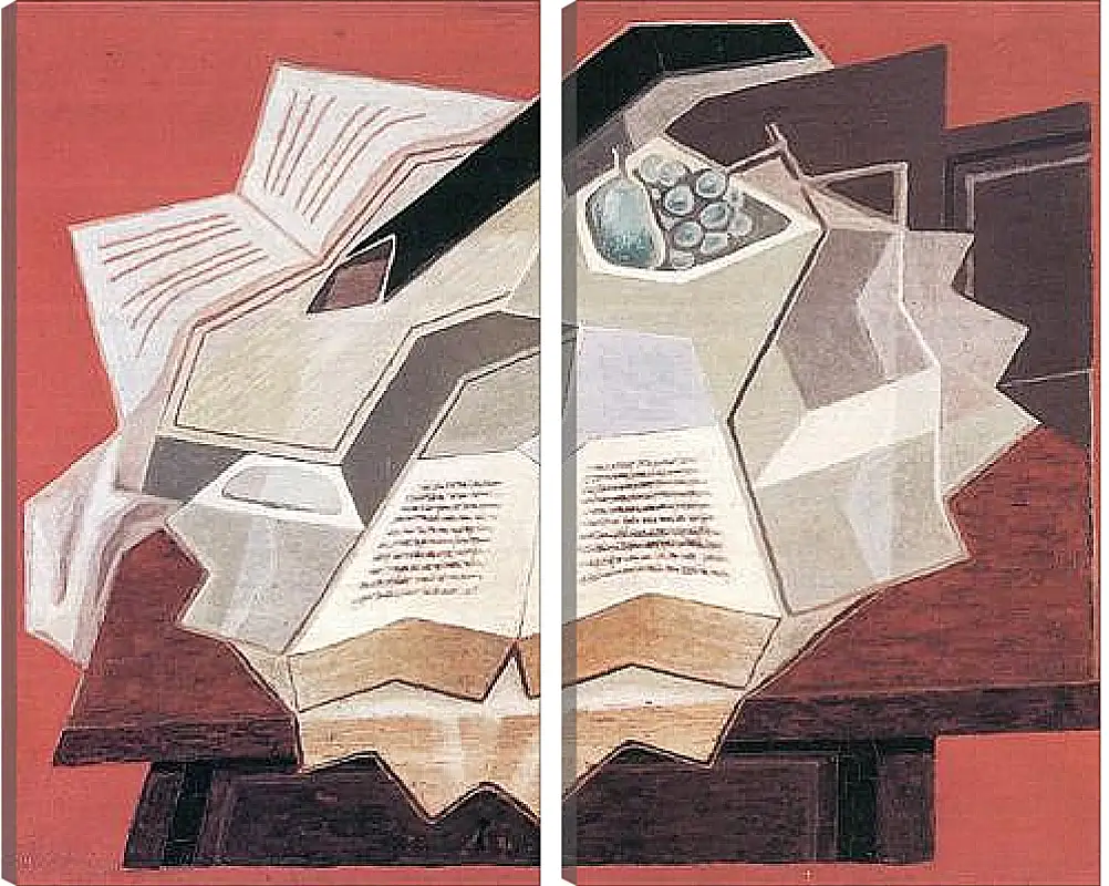 Модульная картина - The Open Book (detail) Хуан Грис