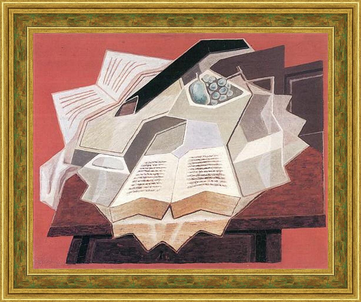 Картина в раме - The Open Book (detail) Хуан Грис