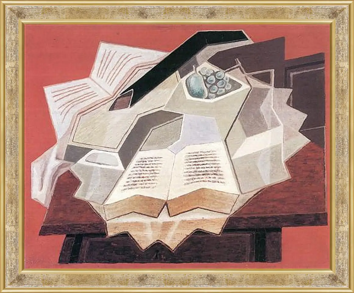 Картина в раме - The Open Book (detail) Хуан Грис