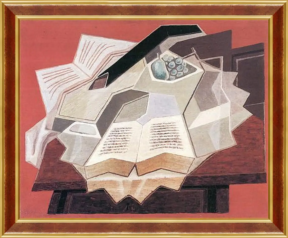 Картина в раме - The Open Book (detail) Хуан Грис