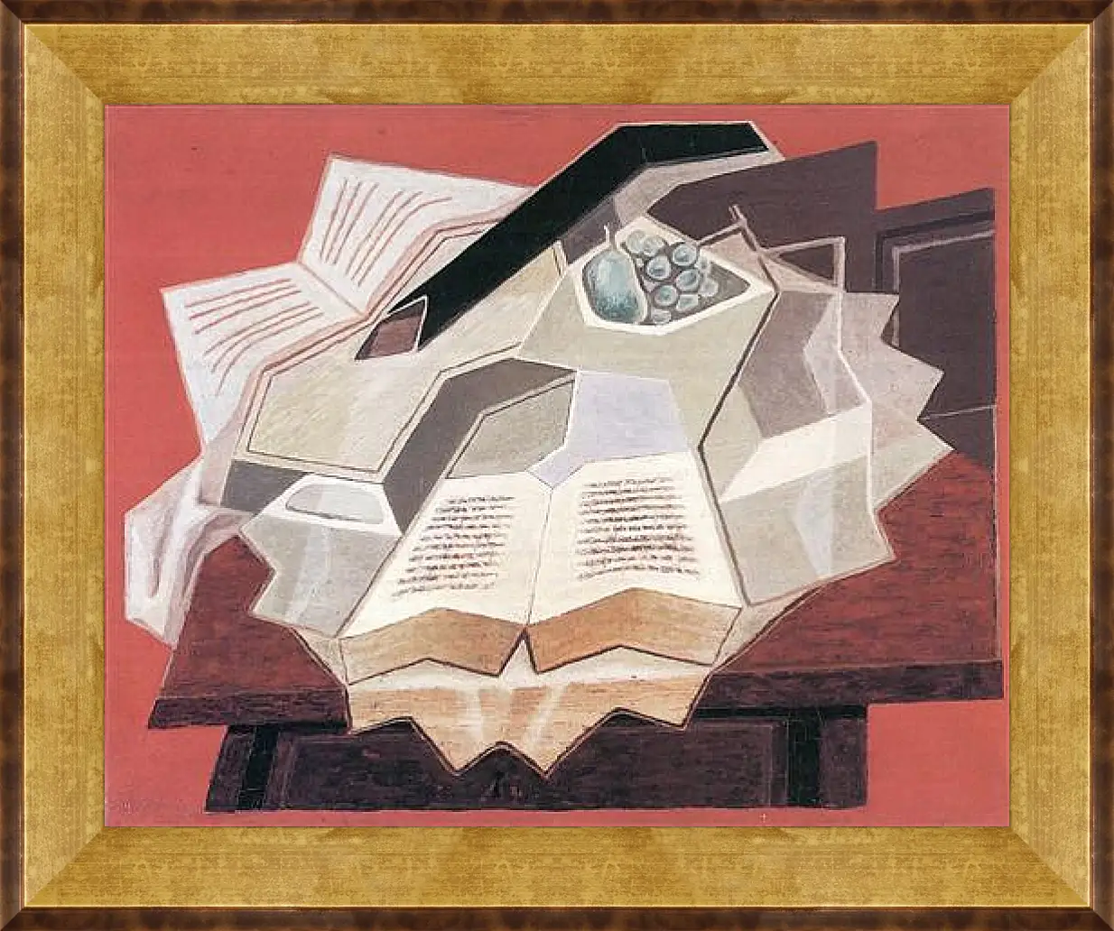 Картина в раме - The Open Book (detail) Хуан Грис